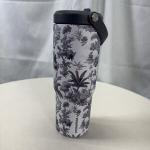 Hydrapeak 32oz Nomad Tumbler Artisan Collection Tropical Toile Gray  White